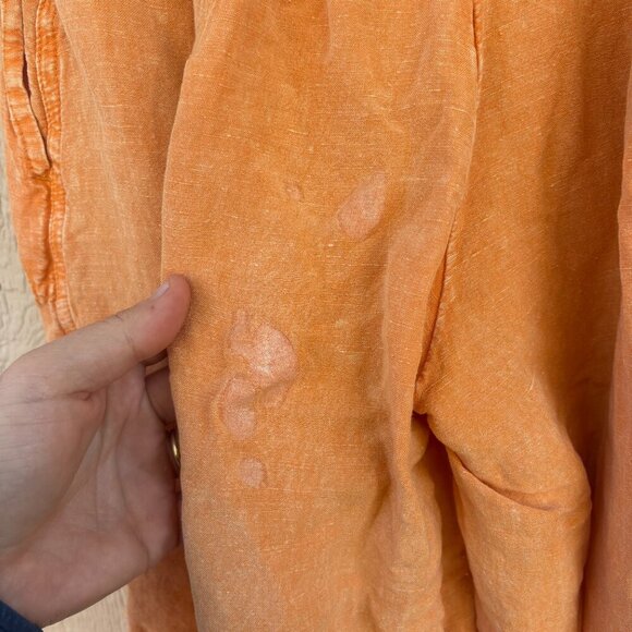 Anthropologie Parachute Pants Women's XS Orange Boho Hippie Embroidered Linen - Picture 7 of 12